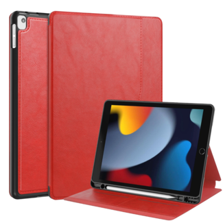 Cover2day Case2go - Tablet hoes geschikt voor Apple iPad 10.2 (2021/2020/2019) - Business Wallet Book Case - Auto Wake/Sleep functie - Rood