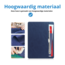 Case2go - Tablet hoes geschikt voor Apple iPad 10.2 (2021/2020/2019) - Business Wallet Book Case - Auto Wake/Sleep functie - Donker Blauw