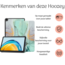 Hoozey - Book Case voor Samsung Galaxy Tab S9 (2023) - 11 inch - Sleep cover - Marmer print - Groen