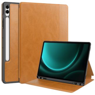 Cover2day Cover2day - Tablet hoes geschikt voor Samsung Galaxy Tab S9 Plus (2023) - Auto Wake/Sleep functie - Tri-Fold Book Case met penhouder - Bruin