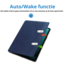 Cover2day - Tablet hoes geschikt voor Samsung Galaxy Tab S9  Plus (2023) - Auto Wake/Sleep functie - Tri-Fold Book Case met penhouder -Blauw