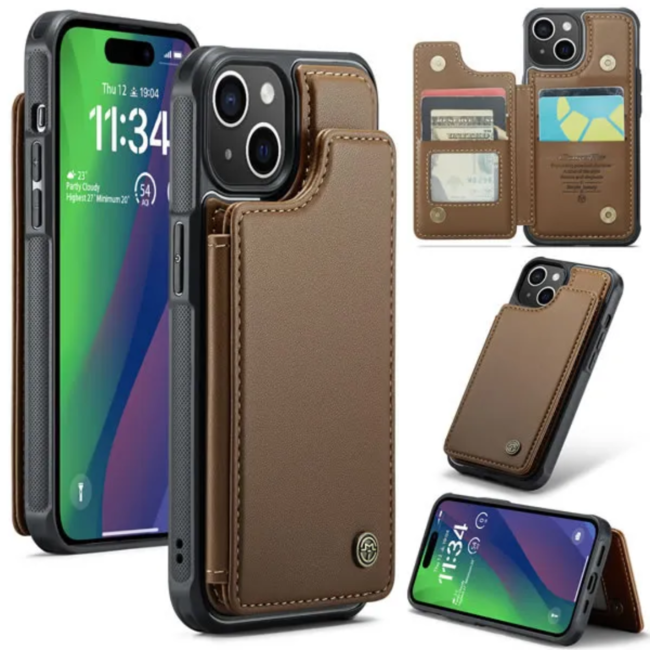 Hoesje voor Apple iPhone 15 Plus -  - Bruin