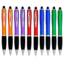 Case2Go - 10 Stuks - Stylus Pen voor tablet en smartphone - Stylus en Balpen in 1 - Mix van kleuren