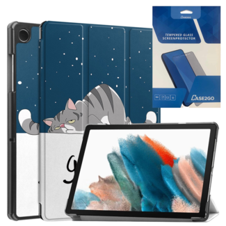 Cover2day Tablethoes en Screenprotector geschikt voor Lenovo Tab P12 - Tri-fold hoes met Auto/Wake functie - Rose Goud