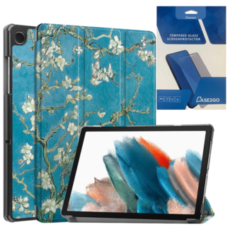 Cover2day Tablethoes en Screenprotector geschikt voor Lenovo Tab P12 - Tri-fold hoes met Auto/Wake functie - Rose Goud