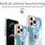 Hoesje voor Apple iPhone 15 - Marble Ring Case - Blauw