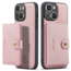 CaseMe - Telefoonhoesje geschikt voor Apple iPhone 15 Plus  - Back Cover - Met Magnetische Pasjeshouder - Roze