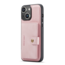 CaseMe - Telefoonhoesje geschikt voor Apple iPhone 15 - Back Cover - Met Magnetische Pasjeshouder - Roze