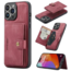 CaseMe - Telefoonhoesje geschikt voor Apple iPhone 15 Plus  - Back Cover - Met Magnetische Pasjeshouder - Rood