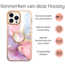 Hoesje voor Apple iPhone 15 Plus - Marble Ring Case - Roze / Paars