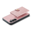CaseMe - Telefoonhoesje geschikt voor Samsung Galaxy S24 - Back Cover - Met Magnetische Pasjeshouder - Roze