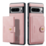 CaseMe - Telefoonhoesje geschikt voor Google Pixel 8 Pro - Back Cover - Met Magnetische Pasjeshouder - Roze