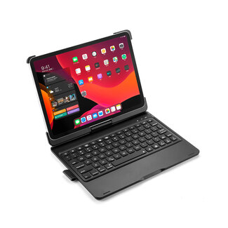 iPad Pro 11 (2018) case - Bluetooth Toetsenbord hoes - 360 graden draaibaar - Toetsenbord verlichting - Zwart