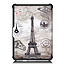 E-readerhoes geschikt voor Kobo Clara HD - Kunstleer - Eiffeltoren