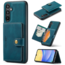 CaseMe CaseMe - Telefoonhoesje geschikt voor Samsung Galaxy A14 - Back Cover - Met Magnetische Pasjeshouder - Blauw