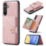 CaseMe CaseMe - Telefoonhoesje geschikt voor Samsung Galaxy A14 - Back Cover - Met Magnetische Pasjeshouder - Roze