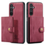 CaseMe - Telefoonhoesje geschikt voor Samsung Galaxy A14 - Back Cover - Met Magnetische Pasjeshouder - Rood