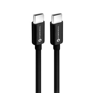 Forcell Forcell - Usb-C naar Usb-C - Universele kabel - Snellader geschikt voor Usb-C apparaten - 50 cm - 60W - Zwart