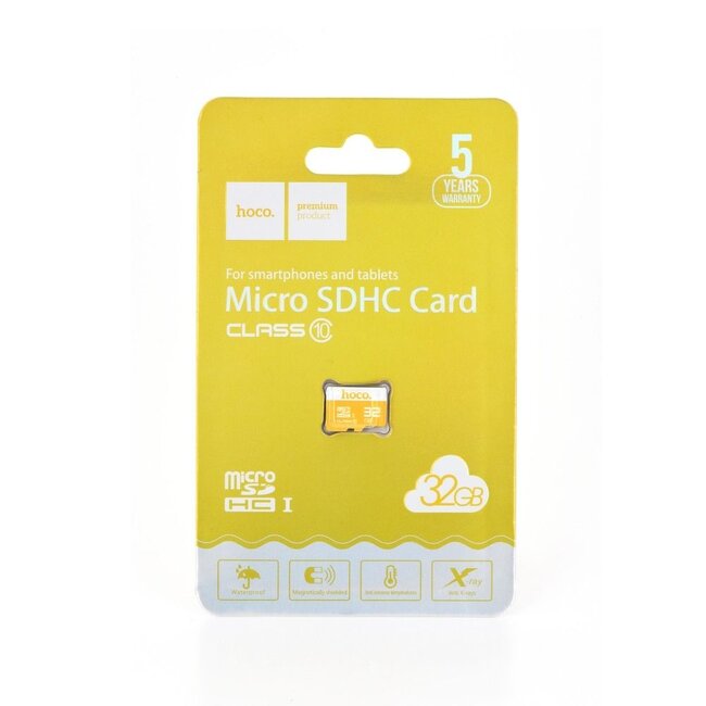 HOCO - Micro SD Kaart 32 GB - Geheugenkaart - tot 85mb/s - Geel