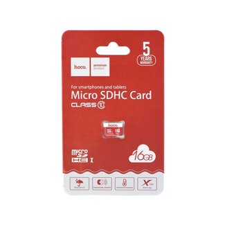 HOCO HOCO - Micro SD Kaart 16 GB - Geheugenkaart - tot 85mb/s - Rood
