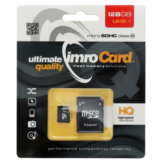 Imro Imro - Micro SD Kaart 128 GB - Geheugenkaart Met Adapter - Class 10 UHS-I