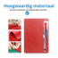 Case2go - Hoes voor Lenovo Tab P12 (2023) - Business Book Case - Auto Wake/Sleep functie - Opbergvak - Rood