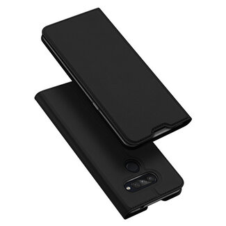 Dux Ducis Dux Ducis - Case for LG K50s - Ultra Slim PU Leather Flip Folio Case Whiteh Magnetic Closure - Black