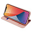 Dux Ducis - Case for iPhone 12 Pro Max - Ultra Slim PU Leather Flip Folio Case with Magnetic Closure - Rosé Gold