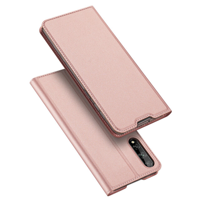 Dux Ducis - Case for Huawei P Smart S - Ultra Slim PU Leather Flip Folio Case with Magnetic Closure - Pink