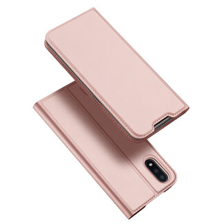 Dux Ducis Dux Ducis - Case for Samsung Galaxy M01 - Ultra Slim PU Leather Flip Folio Case with Magnetic Closure - Pink