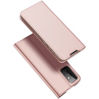 Dux Ducis Case for Samsung Galaxy A72 5G Ultra Slim PU Leather Flip Folio Case with Magnetic Closure - Black -Rosé-Gold