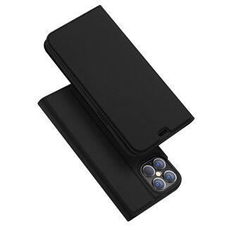 Dux Ducis Dux Ducis - Case for iPhone 12 Pro Max - Ultra Slim PU Leather Flip Folio Case with Magnetic Closure - Black