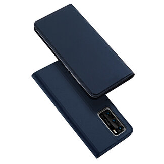 Dux Ducis Dux Ducis - Case for Huawei P40 - Ultra Slim PU Leather Flip Folio Case Whiteh Magnetic Closure - Blue