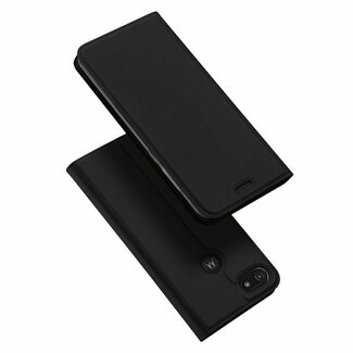 Dux Ducis Dux Ducis - Case for Motorola Moto E6 Play - Ultra Slim PU Leather Flip Folio Case with Magnetic Closure - Black