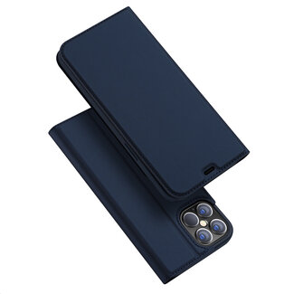 Dux Ducis Dux Ducis - Case for iPhone 12 Pro Max - Ultra Slim PU Leather Flip Folio Case with Magnetic Closure - Blue