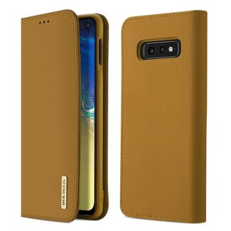 Dux Ducis Samsung Galaxy S10e case - Dux Ducis Wish Wallet Book Case - Brown