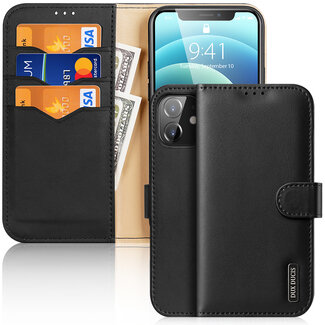 Dux Ducis Dux Ducis - Case for iPhone 12 Mini - Hivo Series Magnetic Flip Case with Card Slot - Black