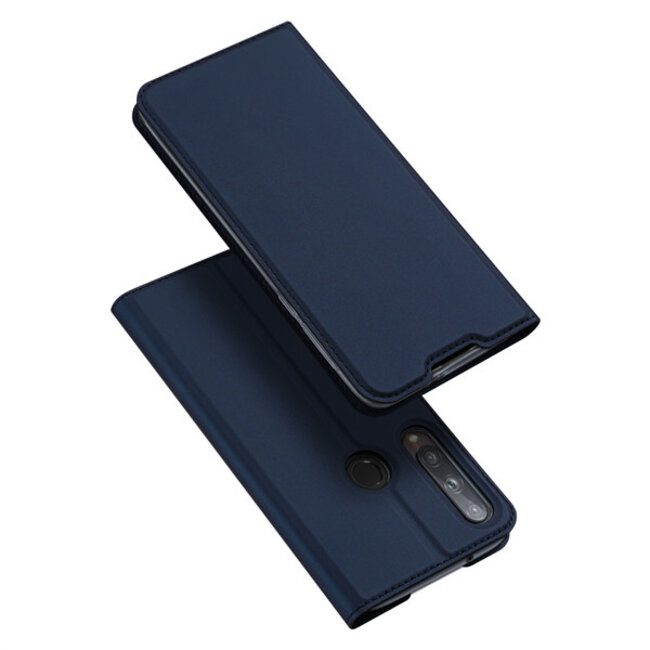 Dux Ducis - Case for Huawei P40 Lite E - Ultra Slim PU Leather Flip Folio Case with Magnetic Closure - Blue