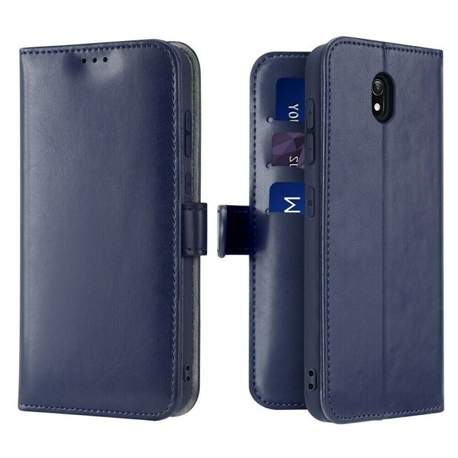Dux Ducis - Case for Xiaomi Redmi 8A - KADO Series - PU Leather Protective Case - Wallet Case Whiteh 3 Cards - Blue