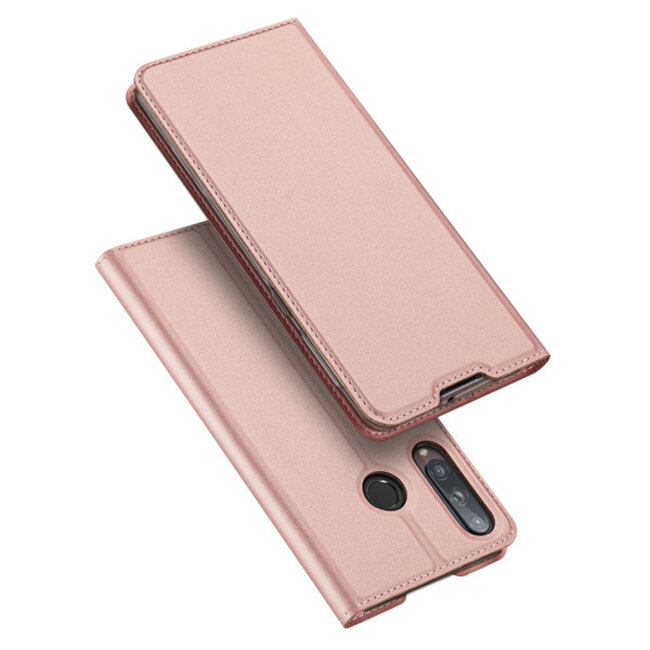 Dux Ducis - Case for Huawei P40 Lite E - Ultra Slim PU Leather Flip Folio Case with Magnetic Closure - Pink