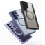 Dux Ducis - Telefoonhoesje geschikt voor Samsung Galaxy S24 Ultra - Hoesje geschikt voor Magsafe Magneet - Skin X Pro Book Case Series - Paars