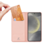 Dux Ducis - Telefoon Hoesje geschikt voor de Samsung Galaxy S24 Ultra - Skin Pro Book Case - Roze