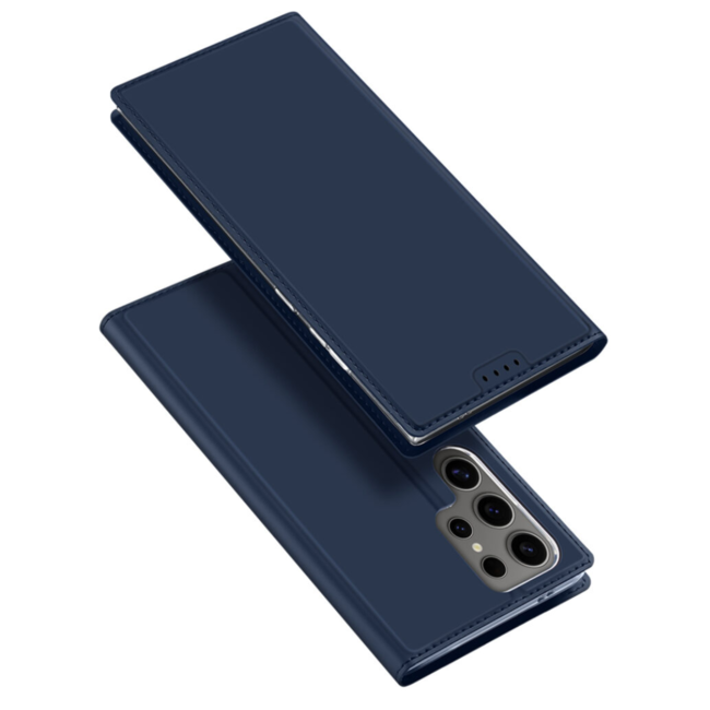 Dux Ducis - Telefoon Hoesje geschikt voor de Samsung Galaxy S24 Ultra - Skin Pro Book Case - Donker Blauw