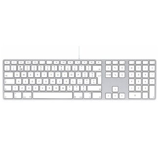 LMP LMP - Aluminium toetsenbord voor Apple iMac met dubbele USB aansluiting en numeriek keyboard - Bedraad - 110 keys - QWERTY (NL) indeling (ISO) - Zilver/Wit