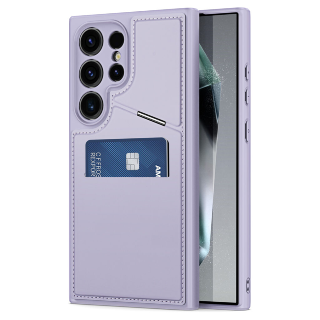Dux Ducis - Telefoon Hoesje geschikt voor de Samsung Galaxy S24 Ultra - Rafi Mag Series - Back Cover - Paars