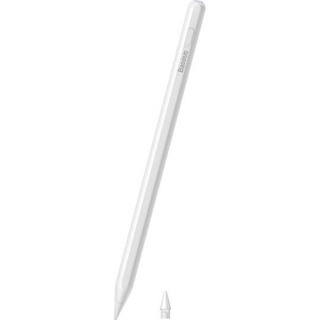 Baseus - Active Stylus Pen voor Tablet en Smartphone - Stylus Pen geschikt voor IOS, telefoon en alle iPads vanaf 2018 - USB-C Oplaadbaar - Wit
