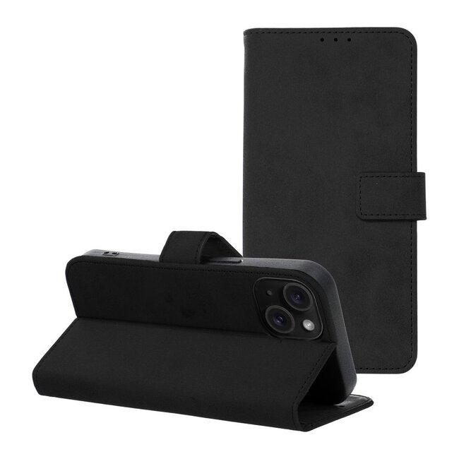 iPhone 15 Plus - Tender Book Case - Zwart