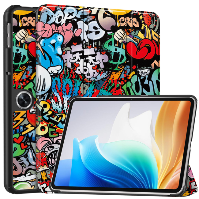 Tablet hoes geschikt voor de OnePlus Pad Go/ Oppo Pad Air2/Oppo Pad Neo - Graffiti