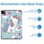 Case2go - Tablet hoes geschikt voor Apple iPad Pro 11 (2024) - Tri-fold hoes - Auto/Wake functie  - Eenhoorn