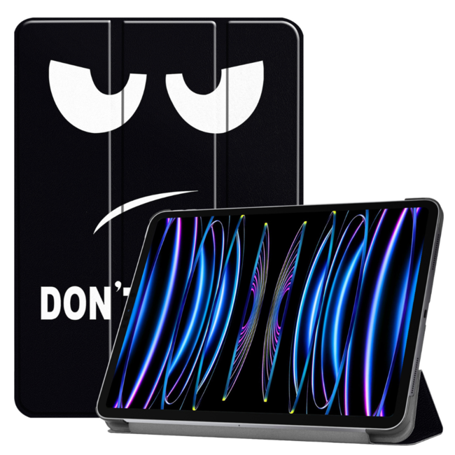 Case2go - Tablet hoes geschikt voor Apple iPad Pro 11 (2024) - Tri-fold hoes - Auto/Wake functie  - Don't Touch me